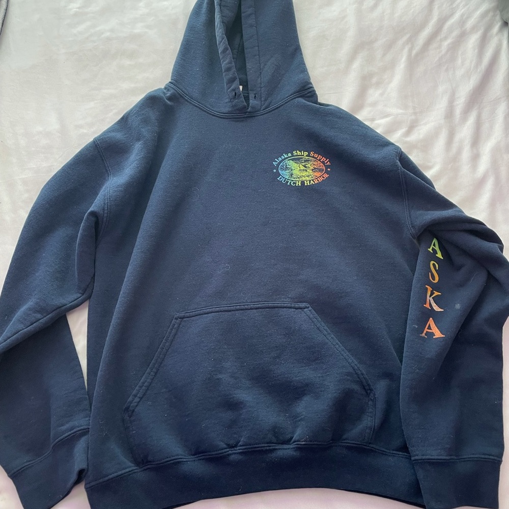 Alaska Dutch Harbor Navy Blue Hoodie